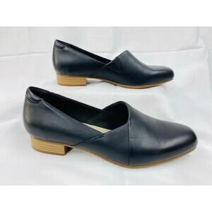 Clarks Navy Leather Loafers